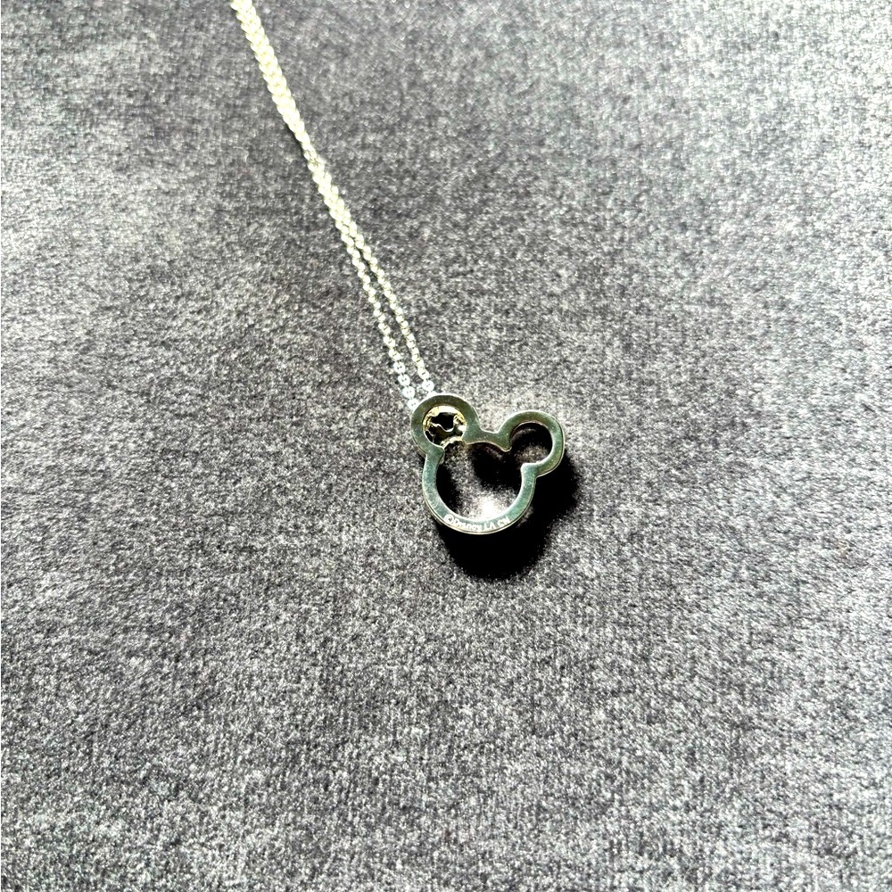 Disney Minnie Mouse Heart Pendant Necklace silver, and rose gold - Picture 6 of 7